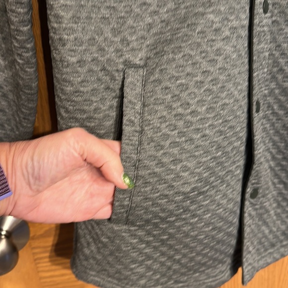 All in Motion - Jacquard Shirt Jacket (Dark green & Gray) Snap closure - Picture 7 of 14